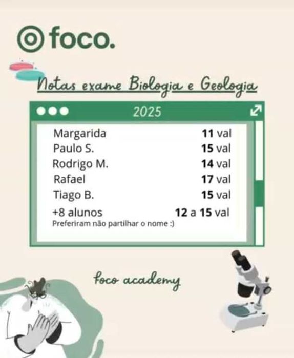 Preparação para Exame de Biologia e Geologia Segunda Fase