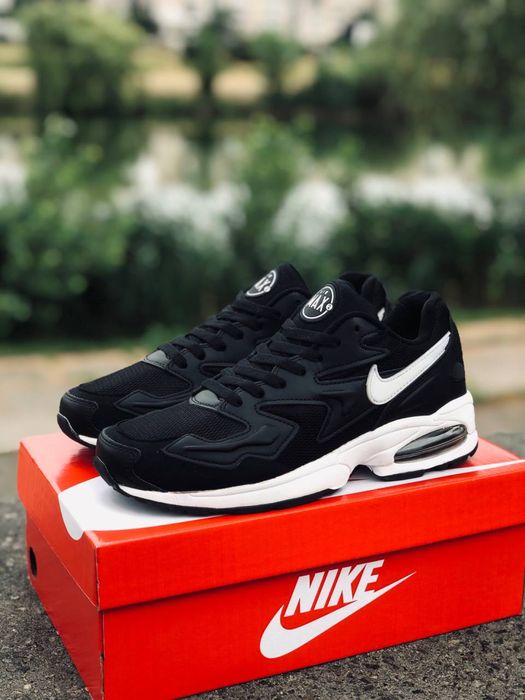 Nike Air Max 2 light black-white кроссовки мужские весенние Найк Аир