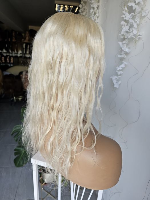 Topper z włosów naturalnych fale loki Ola 48 cm