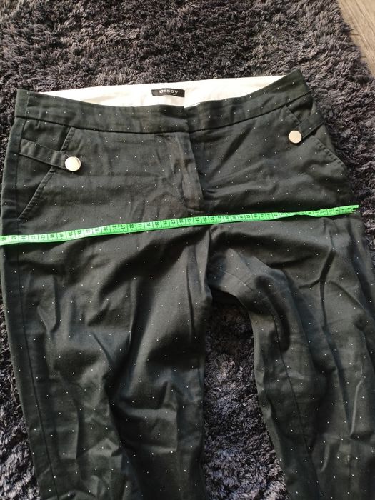 Czarne eleganckie spodnie 36 / 38 spodnie materiałowe damskie do pracy