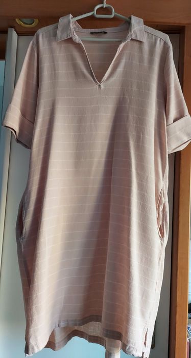 Len+ bawełna sukienka damska letnia.