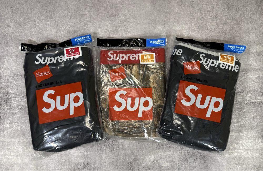 Труси боксерки supreme чорні ОРИГІНАЛ