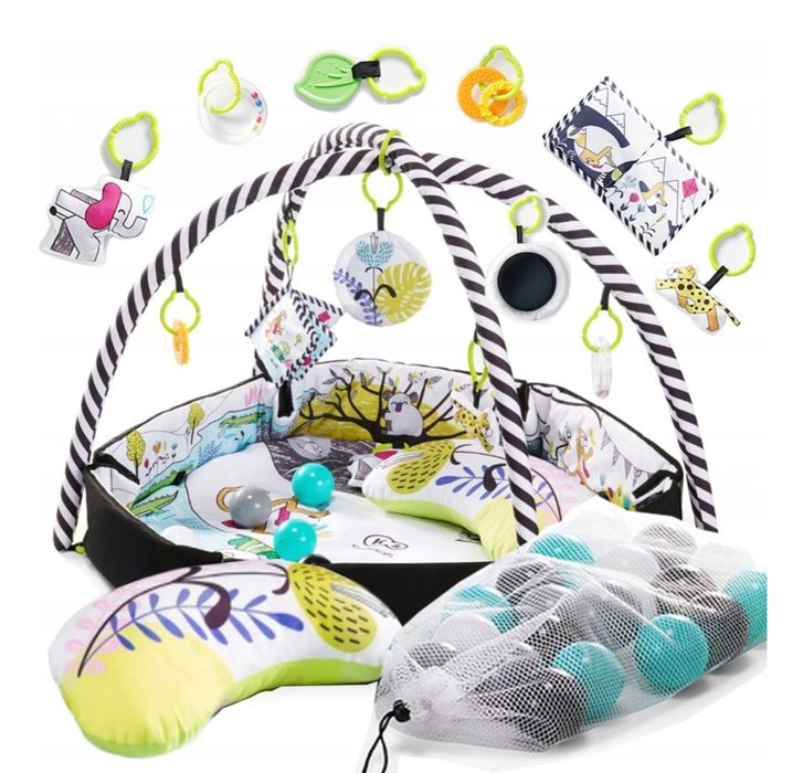 Mata edukacyjna Kinderkraft + książeczka i poduszka w prezent