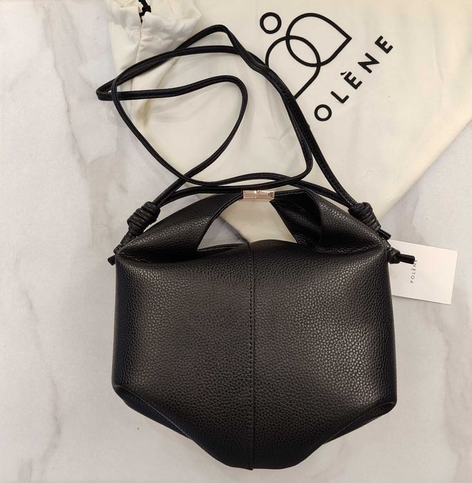 Сумка Polene Beri Textured Leather Black
