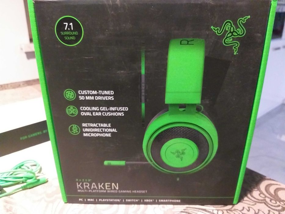 Słuchawki nauszne Razer Kraken zielone
