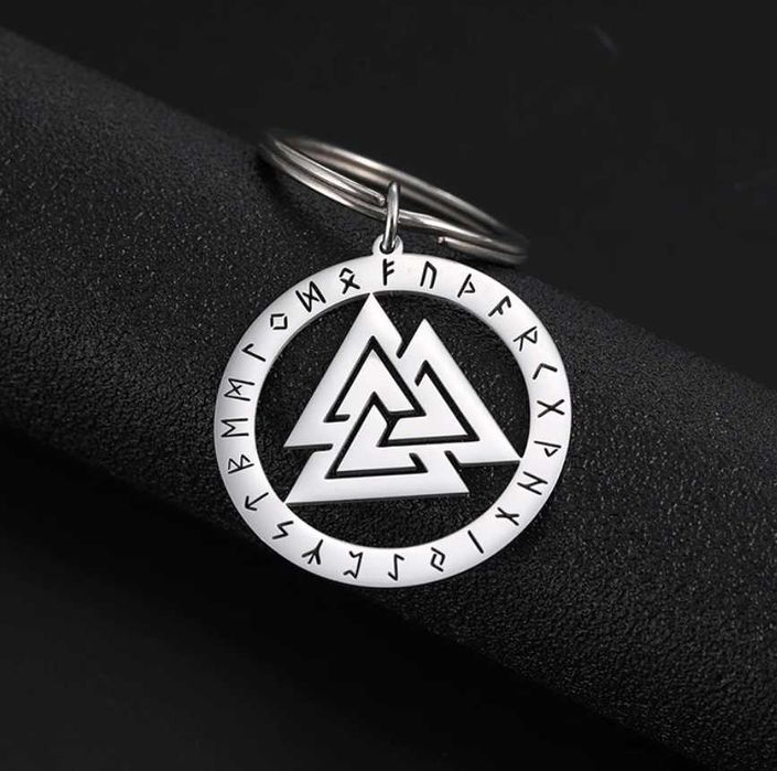 BRELOK VALKNUT vikings WIKINGOWIE runy NORDYCKI stal 316l wysyłka