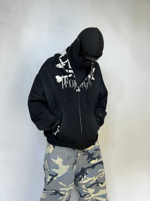 Худі Project Grailz GR Mastermind zip up чорна зіпка зипка фулл кофта
