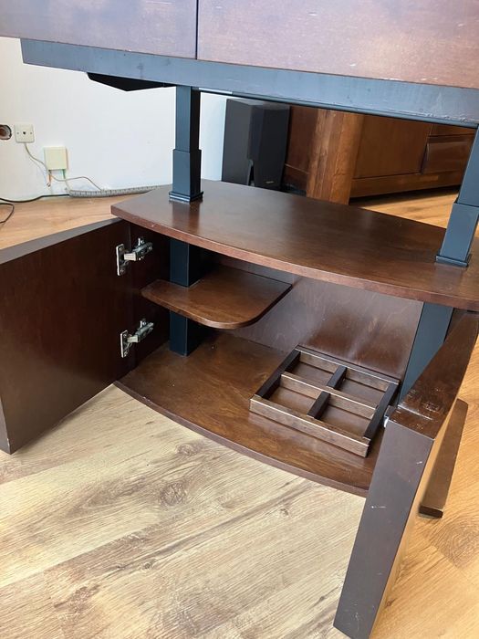 Ławo -  stół z barkiem,  fornir