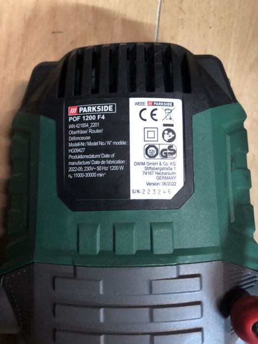 PARKSIDE® Frezarka górnowrzecionowa POF 1200 E4, 1200 W