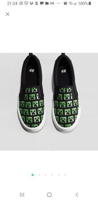H&M сліпони мокасини minecraft р. 34