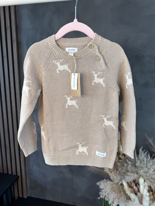 Nowy sweter renifer newbie 86/92