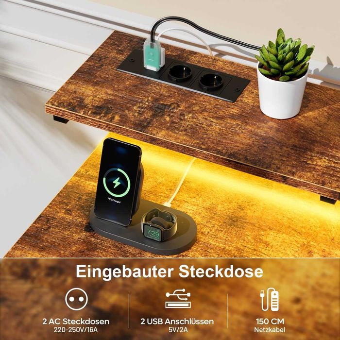 Nowe biurko / 120x50cm / szuflada / blat / stół / USB / LED / W280!