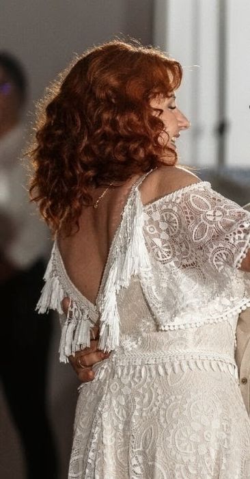 Zjawiskowa suknia ślubna BOHO / Rustykalna