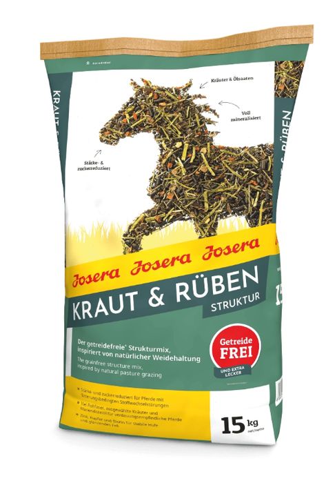 JOSERA Kraut&Ruben Struktur  bezzbożowa pasza 15kg