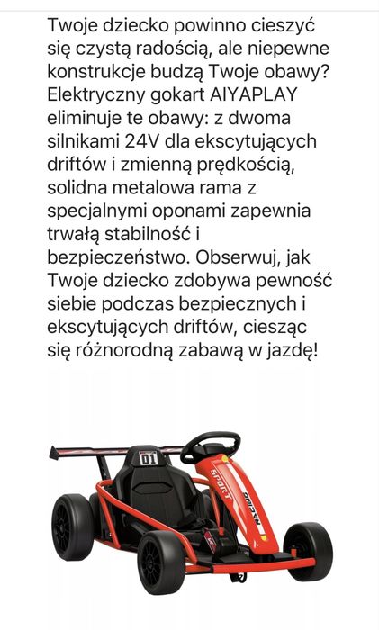 Gokart na akumulator