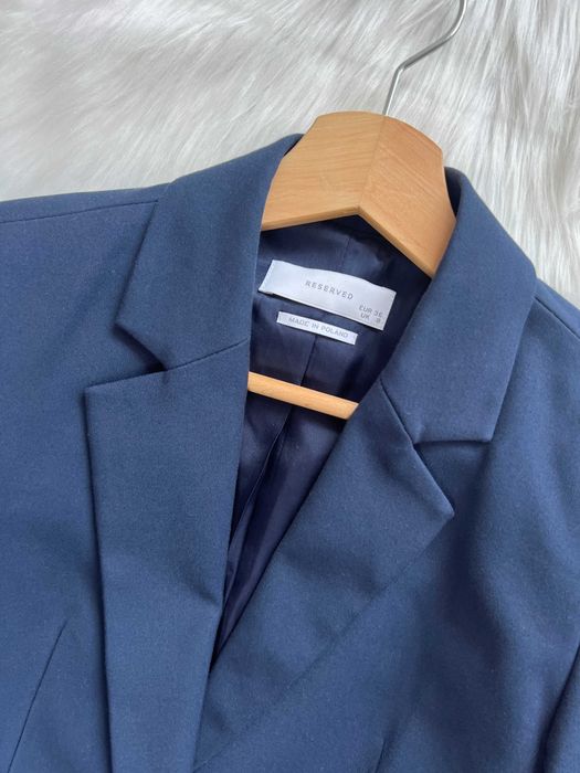 Elegancka marynarka Reserved made in Poland granatowa r S 36 UK 8