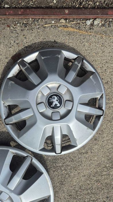 REZERWACJA: Oryginalne kołpaki PEUGEOT 3 szt. | OEM Srebrne | Stan Dobry