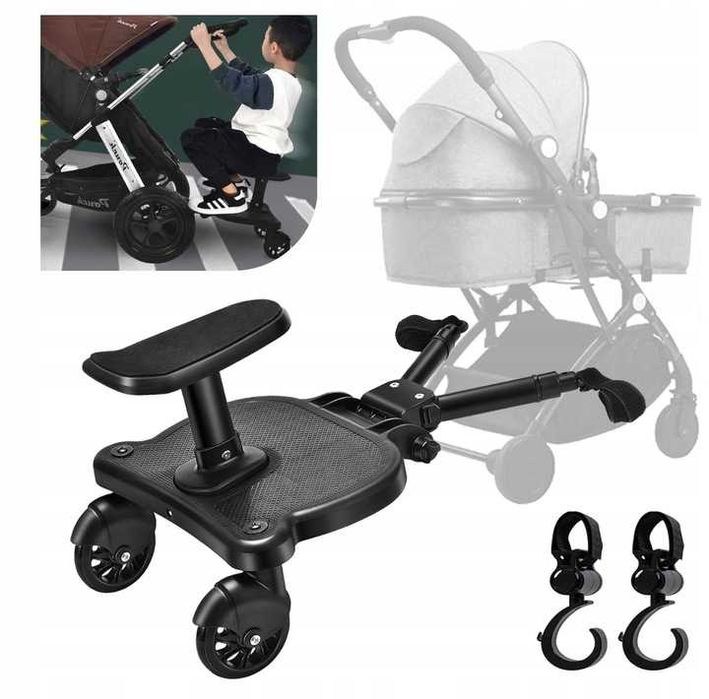 Vihir Kiddy Board – Deska do Wózka z Siedziskiem, 2-6 lat, Dostawka