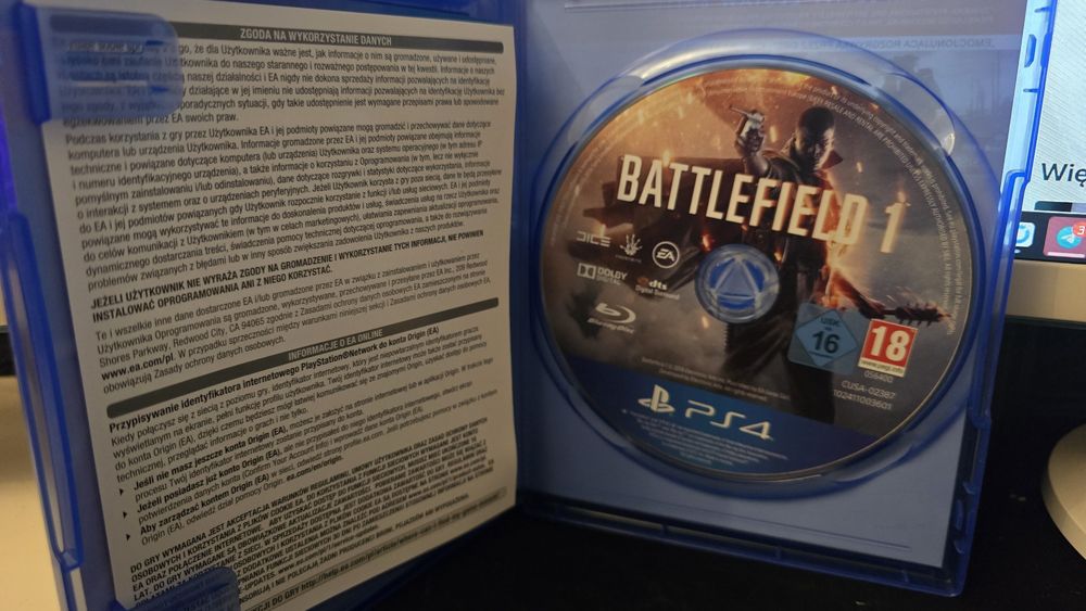 Battlefield 1 polska wersja ps4 dobry stan