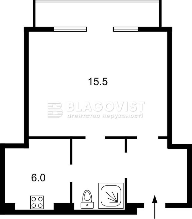 1-room apartment apartment by the address st. Berdnika Olesya (area 33 m²) - Atlanta.ua - photo 3