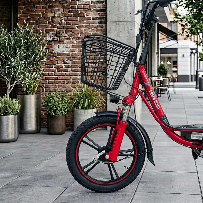 Електровелосипед Green Giant U18 Eco 600W червоний, для міста та доставки