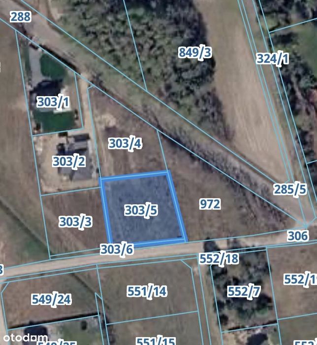 Działka budowlana 1299m² z dostępem do drogi gminnej i mediów