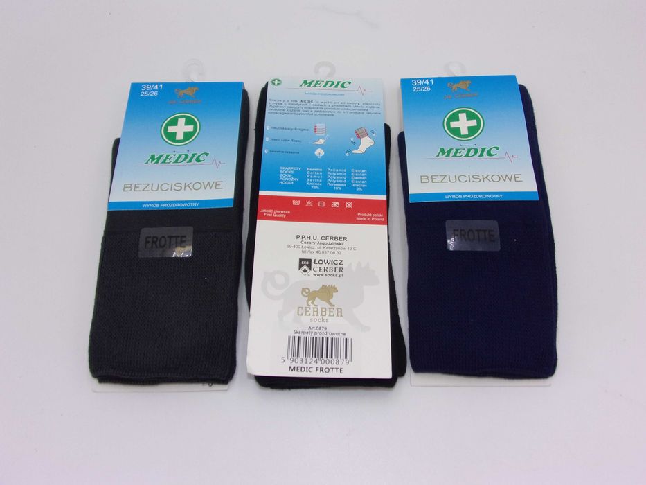 Skarpety bez uciskowe Medic, 39/41 Frotte.