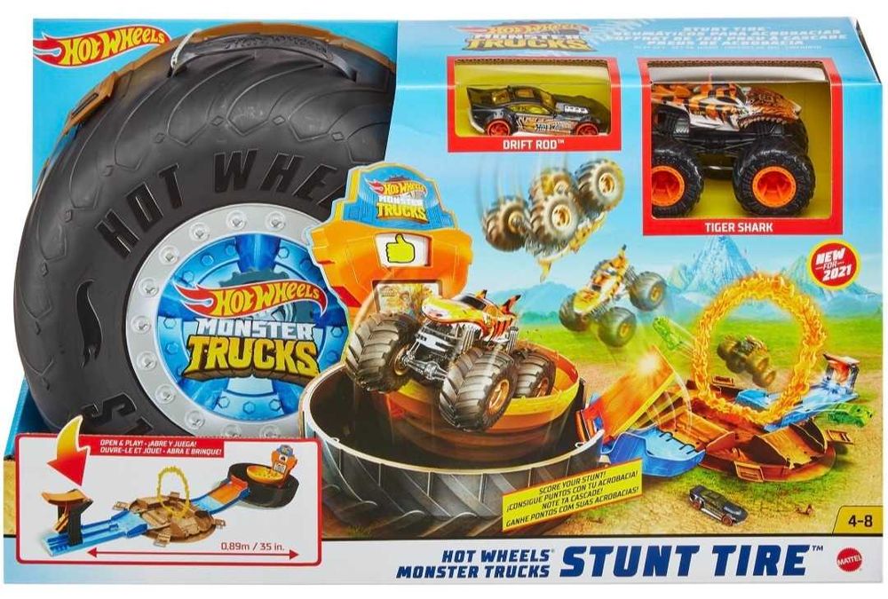 Ігровий набір Hot Wheels Трюки в шині Monster Trucks GVK48. 900 грн