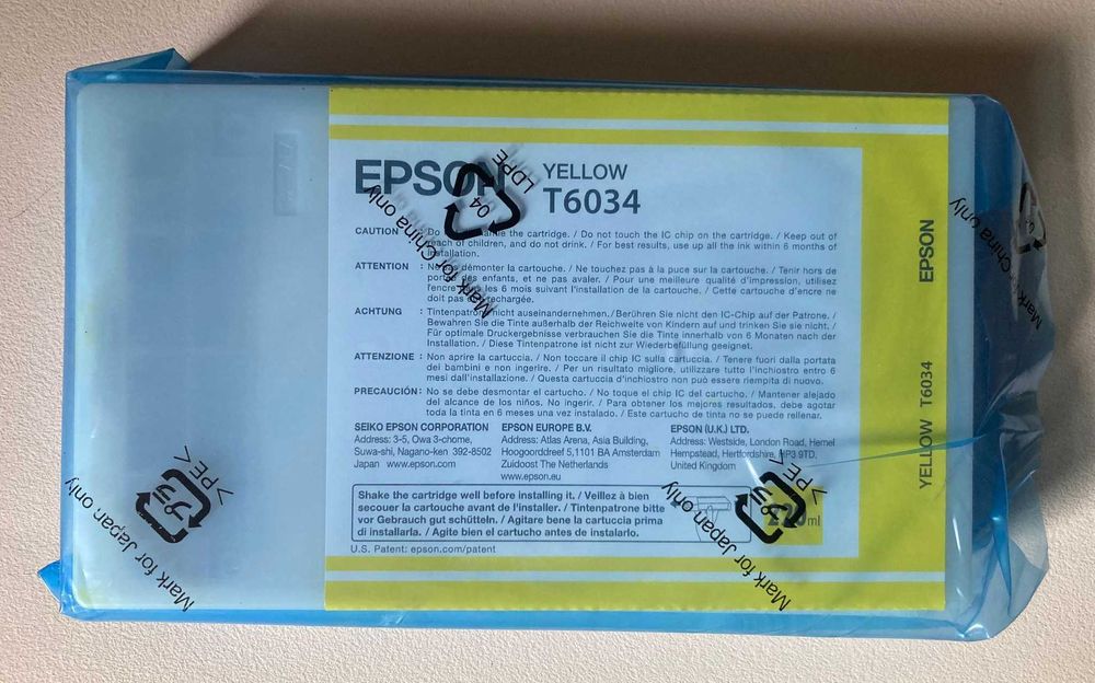 Tinteiro Epson T6034, 220ml (Amarelo)