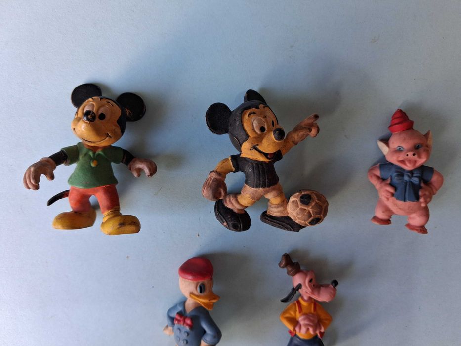 5 Bonecos PVC Disney marca Bully / M&B anos 80