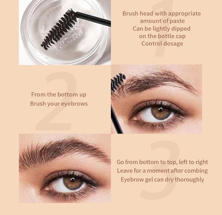 Żel do modelowania brwi – transparentny żel do brwi