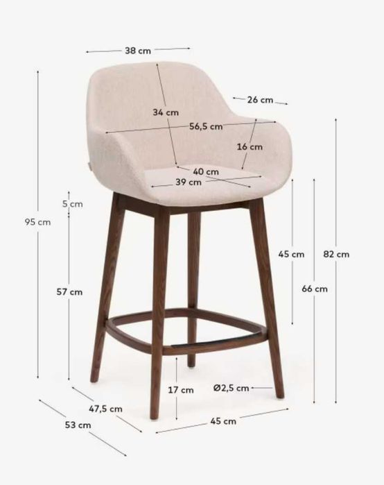 High Stool -65cm, Bar Chair, Cadeira, Banco Alto - 3 Piece