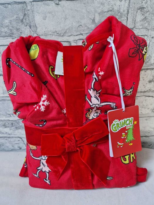 Ciepła piżama rozpinana Grinch z weluru PRIMARK