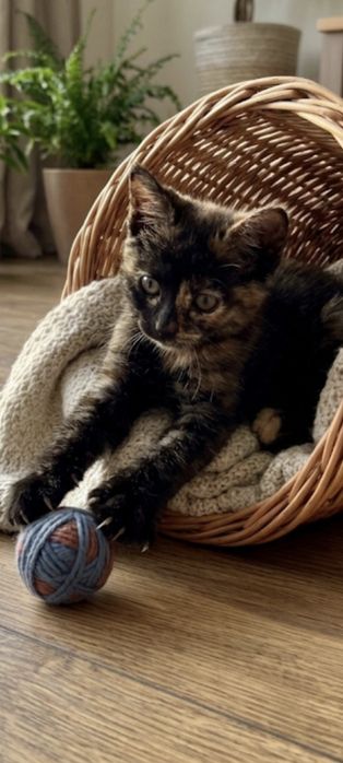 Кошеня дівчинка чудового окрасу черепаховаго 2,5 міс