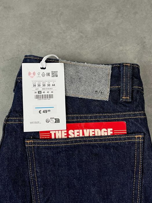 Джинси PULL&BEAR Selvedge Baggy Fit (S, M) Чоловічі Мішкуваті Широкі Селвідж Темно-сині На Осінь Нові