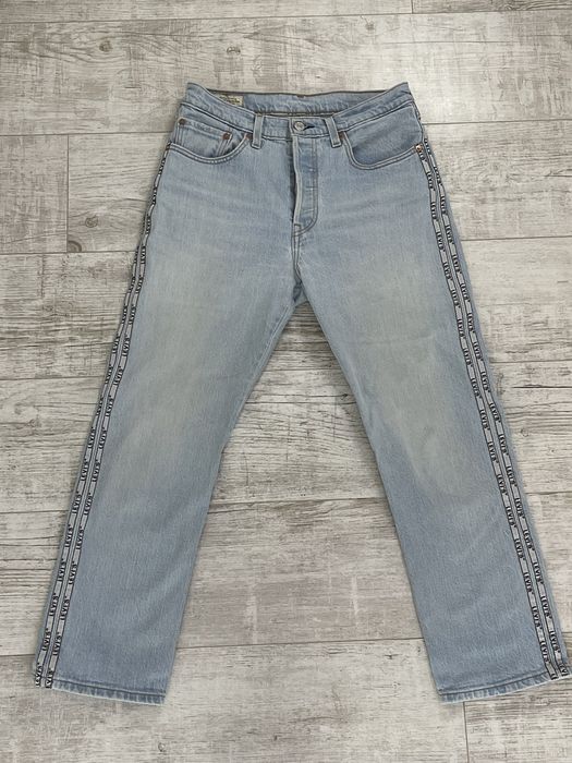 Джинсы Levis 501 синие джинси levi’s с лампасами