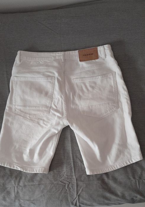 Calções ganga brancos Pull&Bear