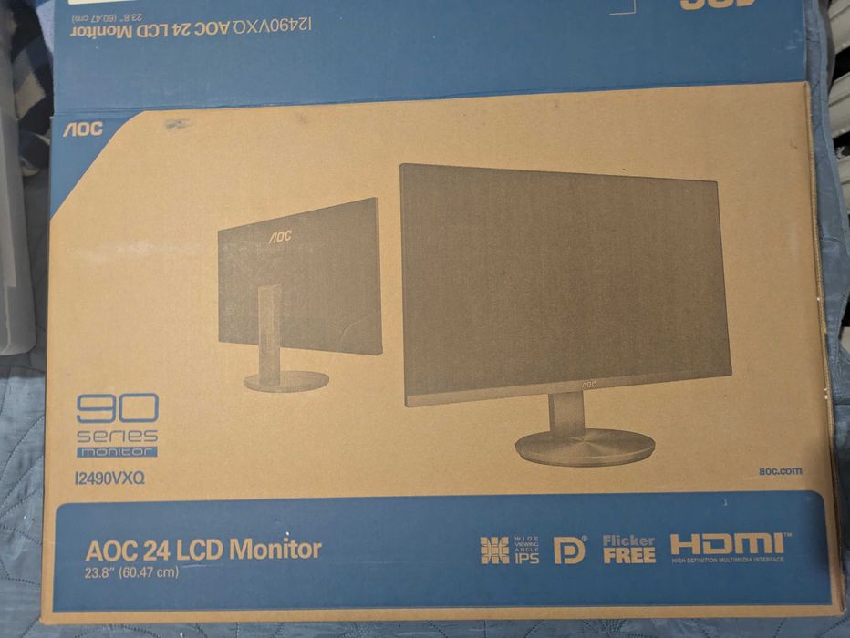 Монітор AOC I2490VXQ (23.8", IPS, Full HD) + коробка + кабелі