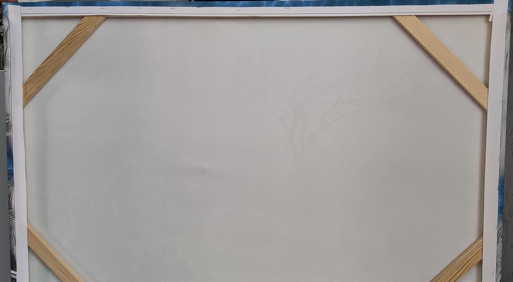 Obraz na płótnie, rama drewno 120x80cm. Nigdy nie wisiał. Woda, drzewo