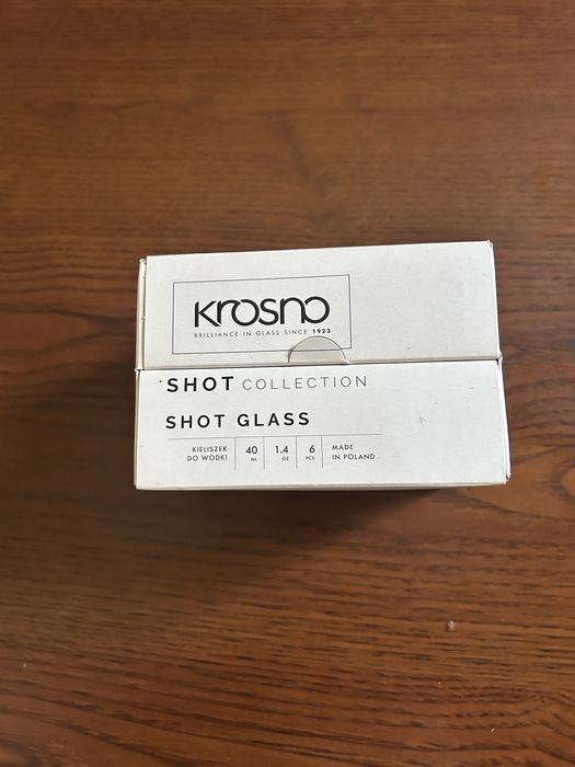 Krosno Shot Collection – 6 kieliszków do wódki 40 ml, nowe