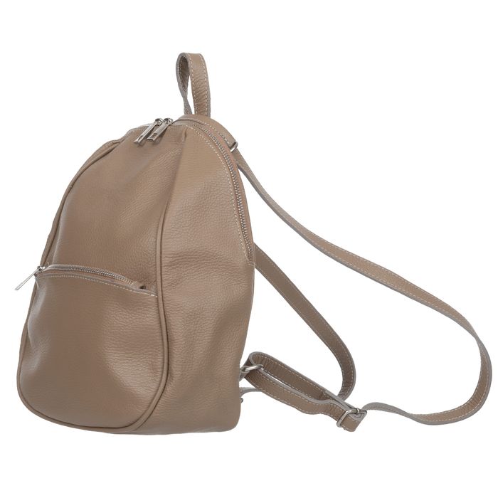 VERA PELLE plecak damski skórzany elegancki klasyczny V565 granatowy