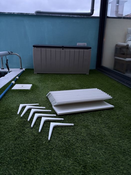 IKEA - BURHULT : 11 Prateleiras, branco, 59x20 + 22 Pleias / Suportes