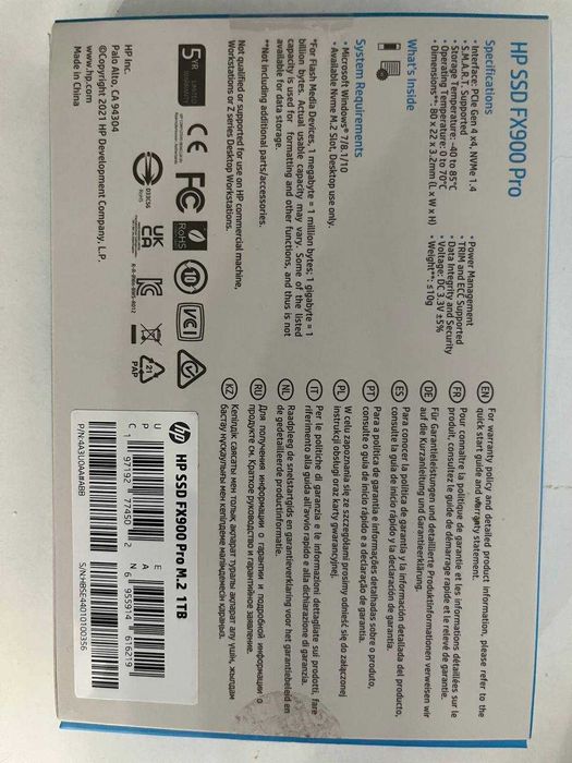 SSD HP FX900 Pro 1TB NVMe PCIe 4.0