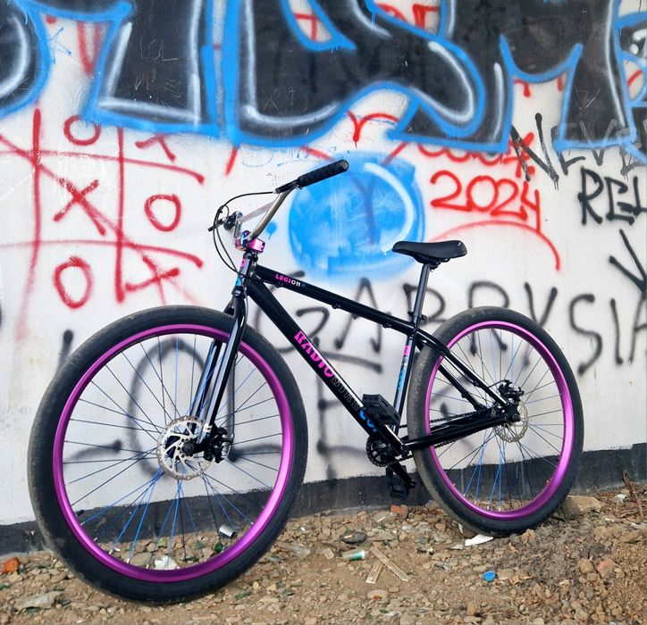 Rower Radio Legion 29 Black/Purple BMX Wheelie