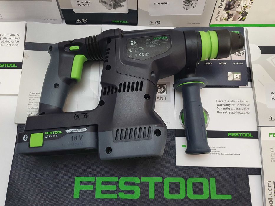Komplet narzedzi FESTOOL KHC 18 wiertarka ladowarka bateria 18v 4ah
