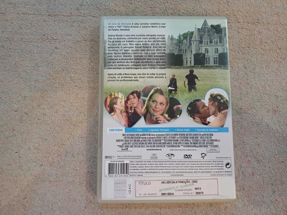 DVD As Leis da Atração, c Pierce Brosnan, Julianne Moore,Michael Sheen