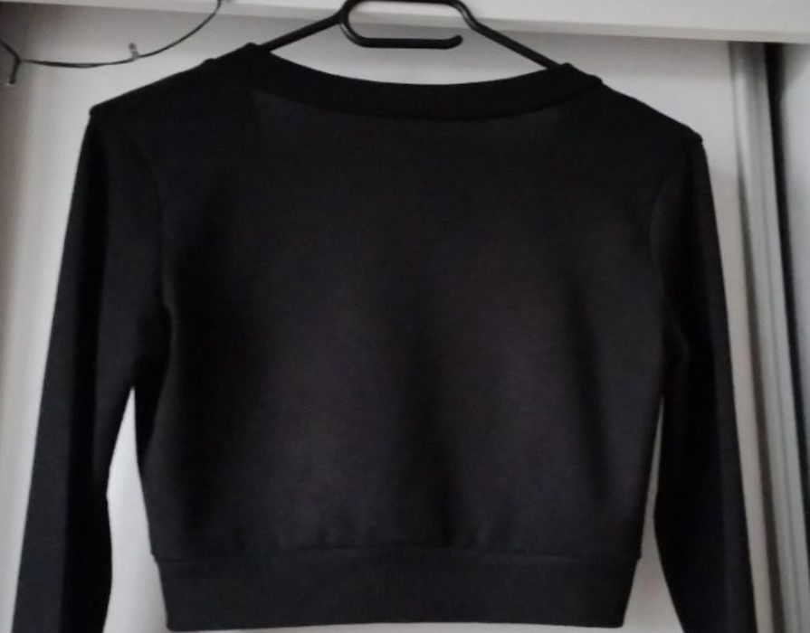 Krótka bluzka damska sweter guziki rozm. S