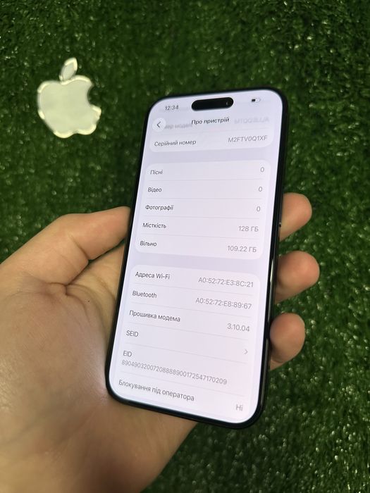 iPhone 15 Pro 128gb Blue Titanium Neverlock Ідеальний стані / АКБ 100%