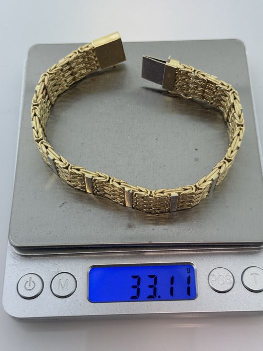 Złota bransoletka splot Krolewski,pr.585 Nowa(8018)