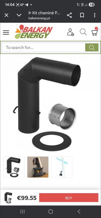 Brand New Wood-Burning Stove with Oven (10kW) with brand new flue pipe